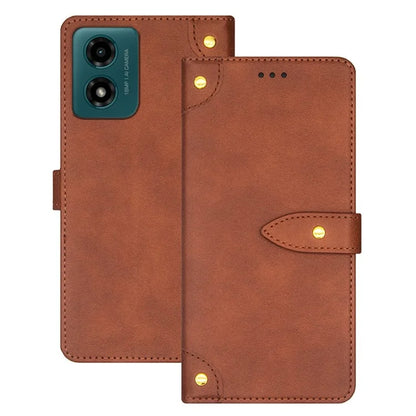 IDEWEI For Motorola Moto E14 4G / G04 4G / G04s 4G / G24 4G Case Leather Phone Cover with Card Slots