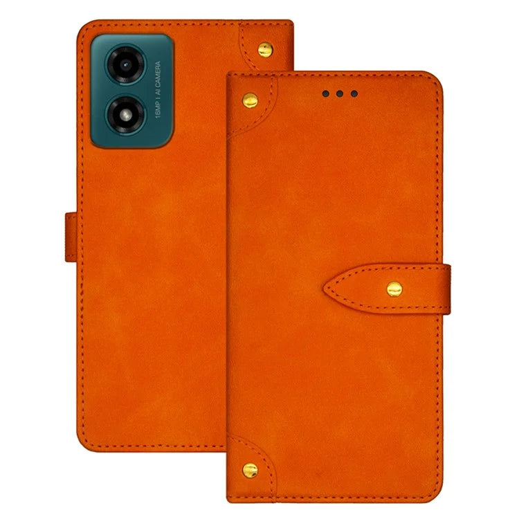 IDEWEI For Motorola Moto E14 4G / G04 4G / G04s 4G / G24 4G Case Leather Phone Cover with Card Slots