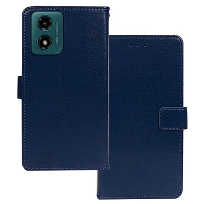 IDEWEI for Motorola Moto E14 4G / G04 4G / G04s 4G / G24 4G Case Leather Phone Cover Crazy Horse Texture