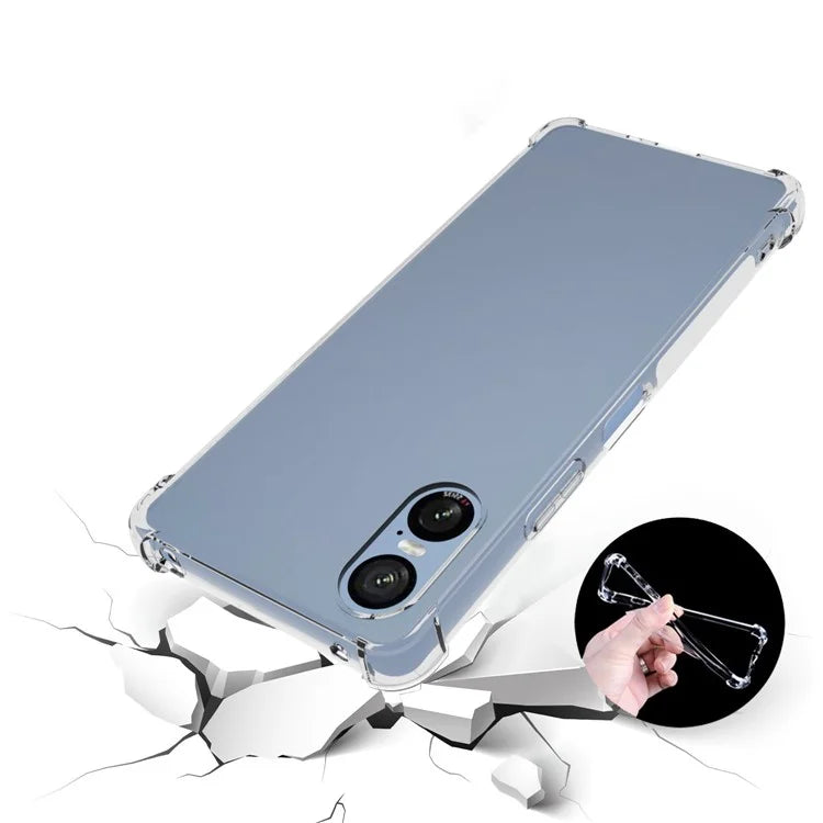 For Sony Xperia 10 VI TPU Case Four Corners Protection Clear Phone Cover