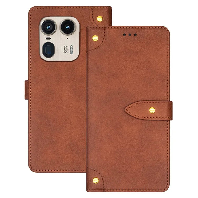 IDEWEI For Motorola Edge 50 Ultra 5G / Moto X50 Ultra 5G Case Card Holder Leather Stand Phone Cover