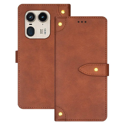 IDEWEI For Motorola Edge 50 Ultra 5G / Moto X50 Ultra 5G Case Card Holder Leather Stand Phone Cover
