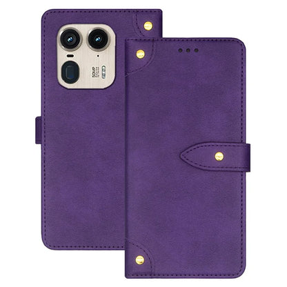 IDEWEI For Motorola Edge 50 Ultra 5G / Moto X50 Ultra 5G Case Card Holder Leather Stand Phone Cover
