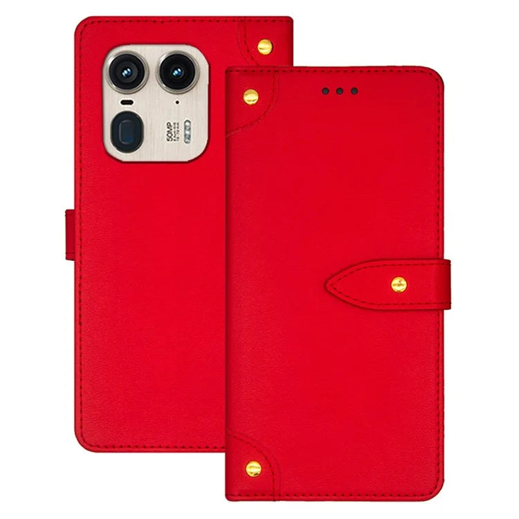 IDEWEI For Motorola Edge 50 Ultra 5G / Moto X50 Ultra 5G Case Card Holder Leather Stand Phone Cover