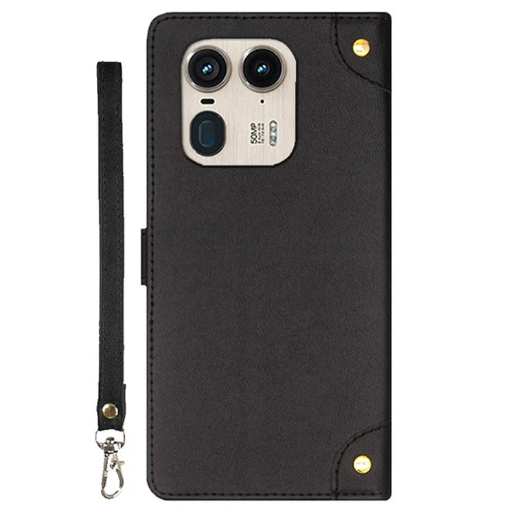 IDEWEI For Motorola Edge 50 Ultra 5G / Moto X50 Ultra 5G Case Flip Leather Phone Cover with Card Slots