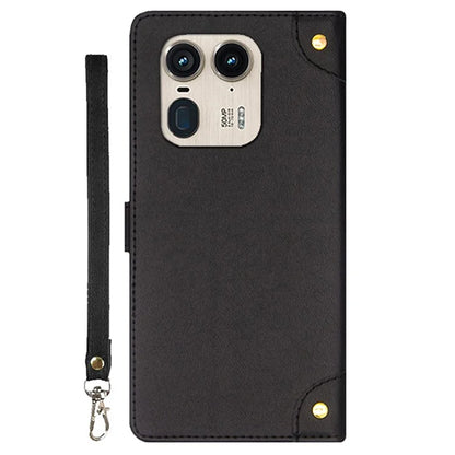 IDEWEI For Motorola Edge 50 Ultra 5G / Moto X50 Ultra 5G Case Flip Leather Phone Cover with Card Slots