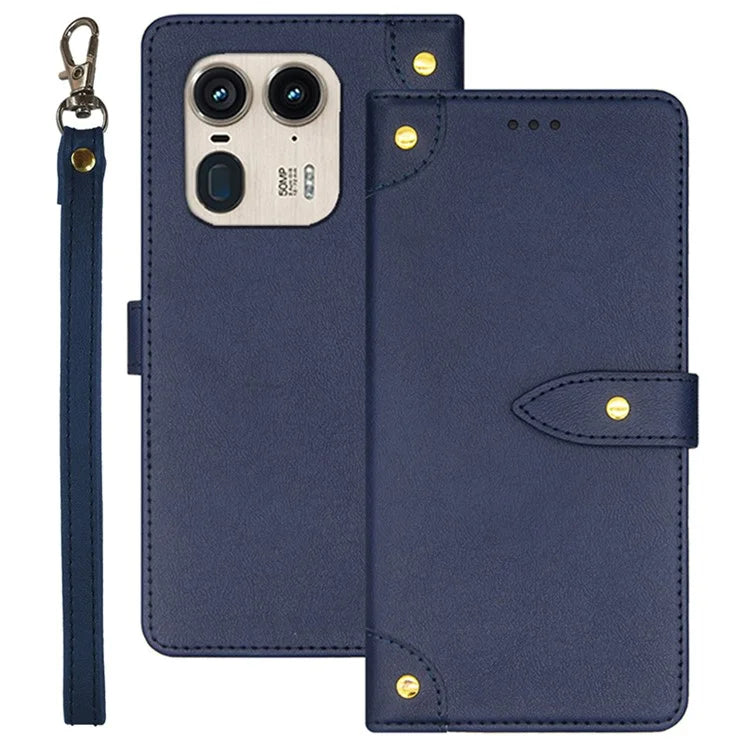 IDEWEI For Motorola Edge 50 Ultra 5G / Moto X50 Ultra 5G Case Flip Leather Phone Cover with Card Slots