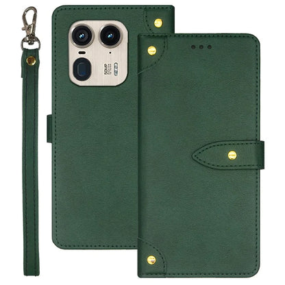 IDEWEI For Motorola Edge 50 Ultra 5G / Moto X50 Ultra 5G Case Flip Leather Phone Cover with Card Slots