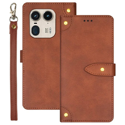 IDEWEI For Motorola Edge 50 Ultra 5G / Moto X50 Ultra 5G Case Flip Leather Phone Cover with Card Slots