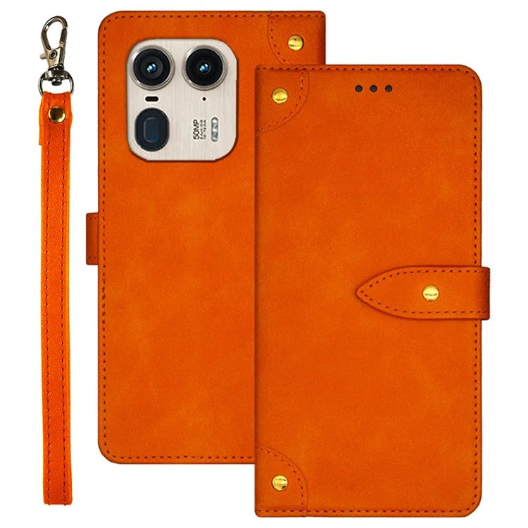 IDEWEI For Motorola Edge 50 Ultra 5G / Moto X50 Ultra 5G Case Flip Leather Phone Cover with Card Slots