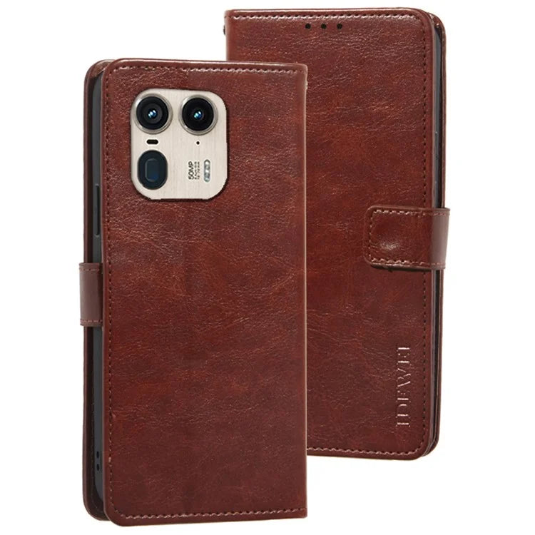 IDEWEI For Motorola Edge 50 Ultra 5G / Moto X50 Ultra 5G Case Wallet PU Leather Folio Flip Phone Cover