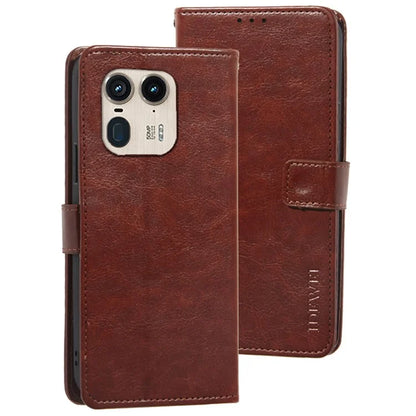 IDEWEI For Motorola Edge 50 Ultra 5G / Moto X50 Ultra 5G Case Wallet PU Leather Folio Flip Phone Cover
