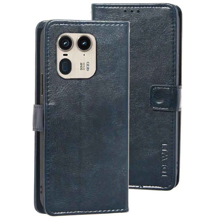 IDEWEI For Motorola Edge 50 Ultra 5G / Moto X50 Ultra 5G Case Wallet PU Leather Folio Flip Phone Cover