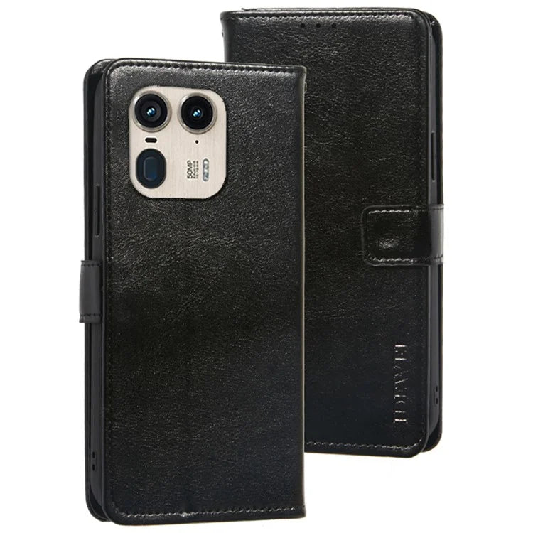 IDEWEI For Motorola Edge 50 Ultra 5G / Moto X50 Ultra 5G Case Wallet PU Leather Folio Flip Phone Cover