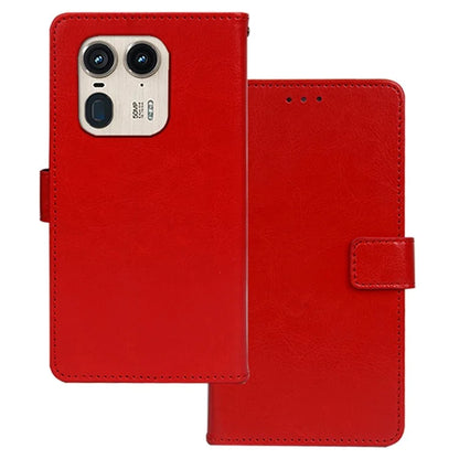 IDEWEI for Motorola Edge 50 Ultra 5G / Moto X50 Ultra 5G Case Crazy Horse Texture Flip Leather Phone Cover
