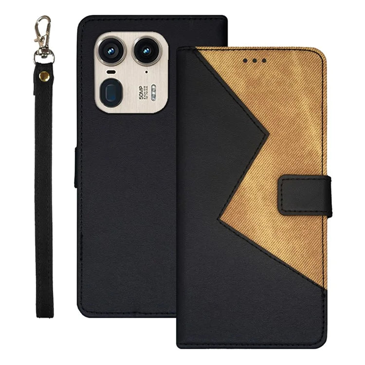 IDEWEI For Motorola Edge 50 Ultra 5G / Moto X50 Ultra 5G Case Card Slots Stand Leather Phone Cover