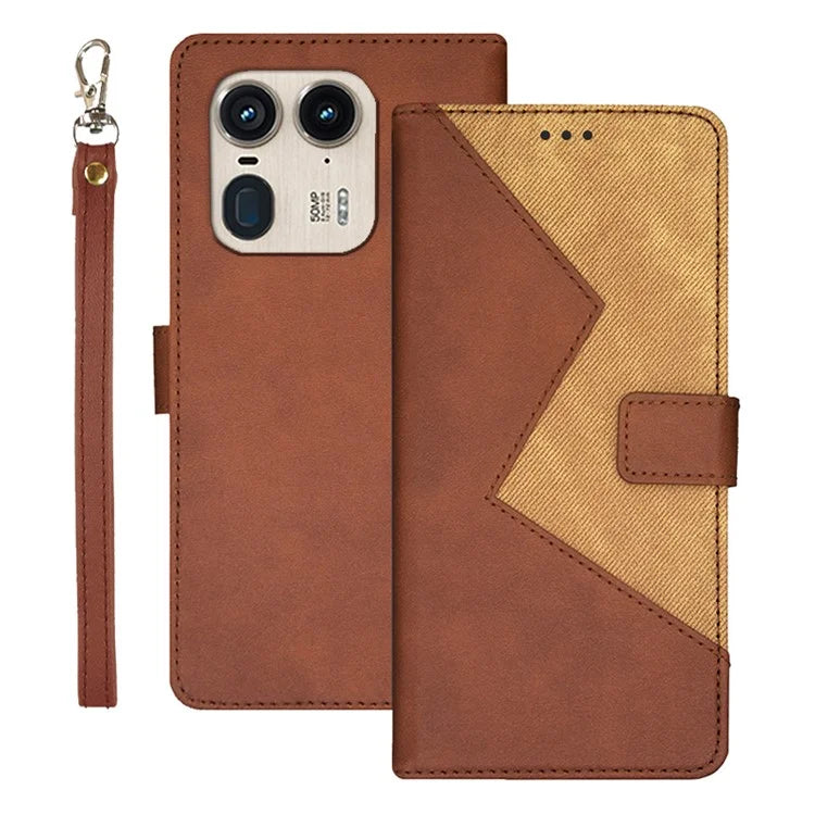 IDEWEI For Motorola Edge 50 Ultra 5G / Moto X50 Ultra 5G Case Card Slots Stand Leather Phone Cover