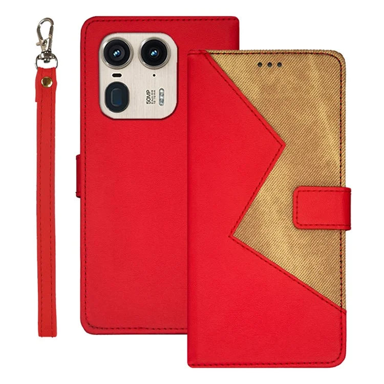 IDEWEI For Motorola Edge 50 Ultra 5G / Moto X50 Ultra 5G Case Card Slots Stand Leather Phone Cover