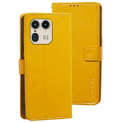 IDEWEI For Motorola Edge 50 Ultra 5G / Moto X50 Ultra 5G Leather Case Phone Wallet Cover Crazy Horse Texture