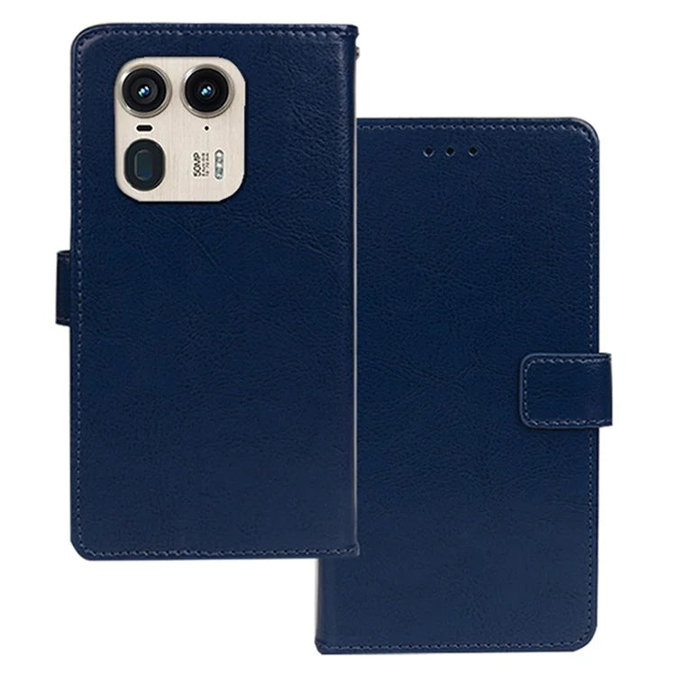 IDEWEI for Motorola Edge 50 Ultra 5G / Moto X50 Ultra 5G Phone Case Crazy Horse Texture Leather Flip Cover