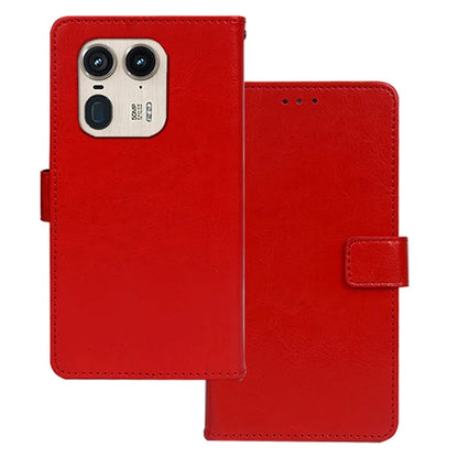 IDEWEI for Motorola Edge 50 Ultra 5G / Moto X50 Ultra 5G Phone Case Crazy Horse Texture Leather Flip Cover