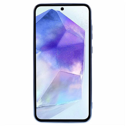 For Samsung Galaxy A13 5G Electroplating Case Phone TPU Cover with Plush Heart Chain Strap