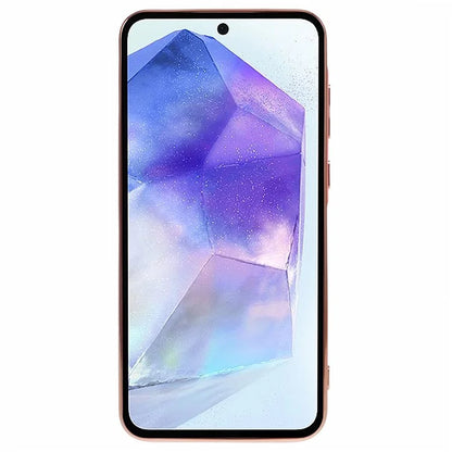 For Samsung Galaxy A13 5G Electroplating Case Phone TPU Cover with Plush Heart Chain Strap