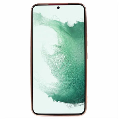 For Samsung Galaxy S22+ 5G Case with Heart Hand Strap TPU Phone Cover Electroplating Edge