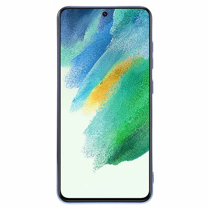 For Samsung Galaxy S21+ 5G Case Anti-Drop Soft TPU Phone Cover with Heart Chain Strap