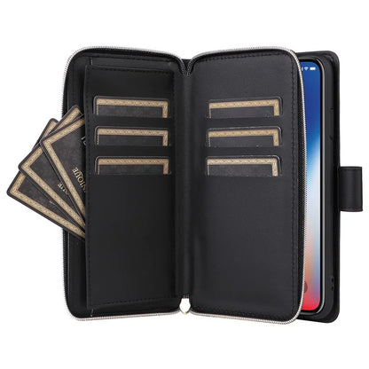 For iPhone X / XS Case Crossbody Leather Phone Cover Rhombus Grid Pattern