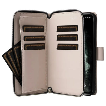 For iPhone 11 Pro Case Rhombus PU Leather Flip Phone Cover Zipper Wallet