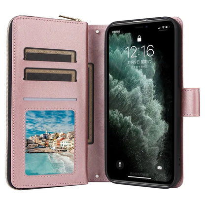 For iPhone 11 Pro Case Rhombus PU Leather Flip Phone Cover Zipper Wallet