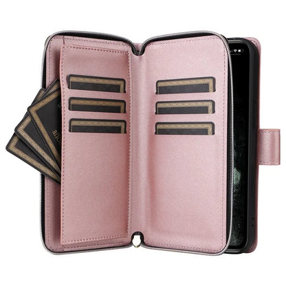 For iPhone 11 Pro Case Rhombus PU Leather Flip Phone Cover Zipper Wallet