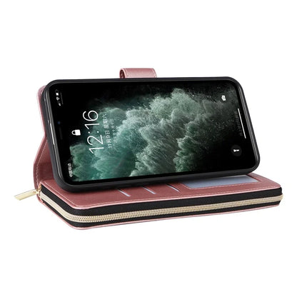 For iPhone 11 Pro Case Rhombus PU Leather Flip Phone Cover Zipper Wallet