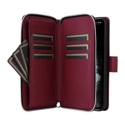 For iPhone 11 Pro Case Rhombus PU Leather Flip Phone Cover Zipper Wallet