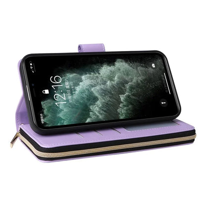 For iPhone 11 Pro Case Rhombus PU Leather Flip Phone Cover Zipper Wallet
