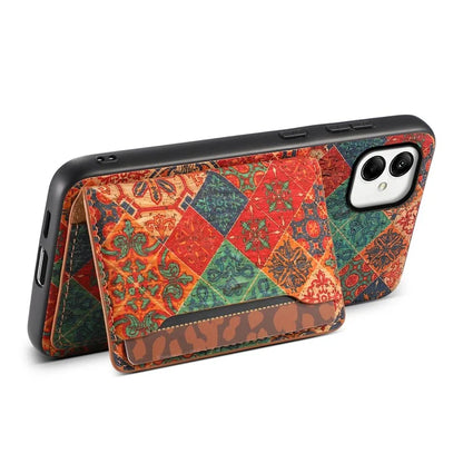 For Samsung Galaxy A05 4G Cases Floral Pattern Card Slot Kickstand PU+TPU+PC Phone Cover