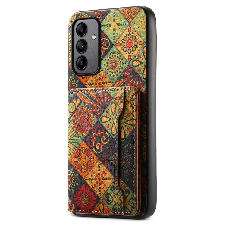 For Samsung Galaxy A05s 4G Case Colorful Florals Leather Back Cover with Card Holder Kickstand