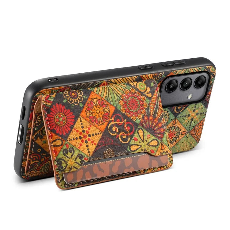 For Samsung Galaxy A05s 4G Case Colorful Florals Leather Back Cover with Card Holder Kickstand