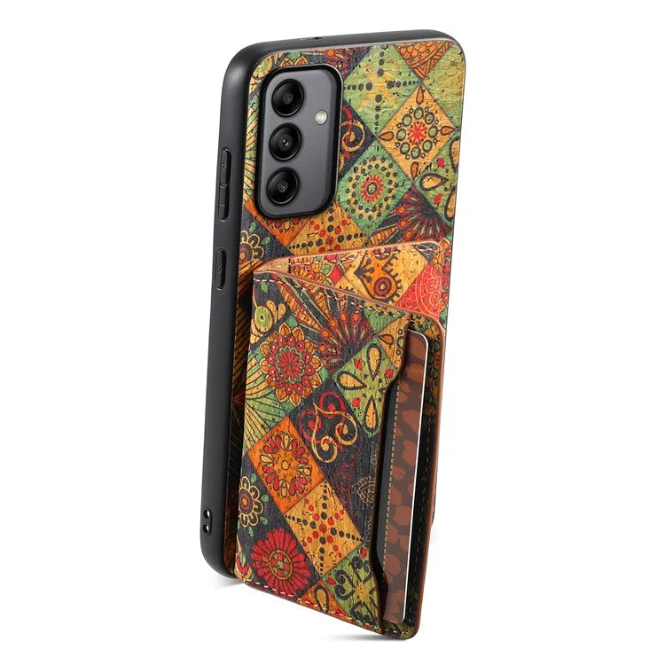 For Samsung Galaxy A05s 4G Case Colorful Florals Leather Back Cover with Card Holder Kickstand