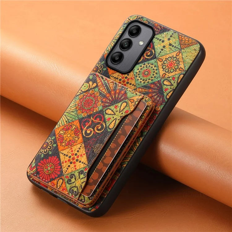 For Samsung Galaxy A05s 4G Case Colorful Florals Leather Back Cover with Card Holder Kickstand