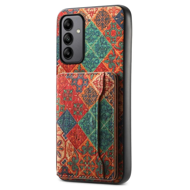 For Samsung Galaxy A05s 4G Case Colorful Florals Leather Back Cover with Card Holder Kickstand