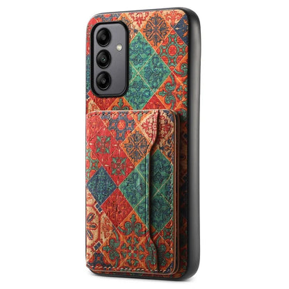 For Samsung Galaxy A05s 4G Case Colorful Florals Leather Back Cover with Card Holder Kickstand