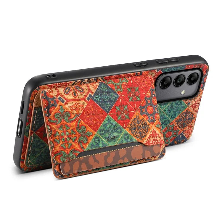 For Samsung Galaxy A05s 4G Case Colorful Florals Leather Back Cover with Card Holder Kickstand
