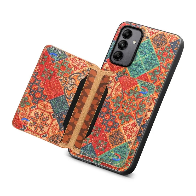 For Samsung Galaxy A05s 4G Case Colorful Florals Leather Back Cover with Card Holder Kickstand