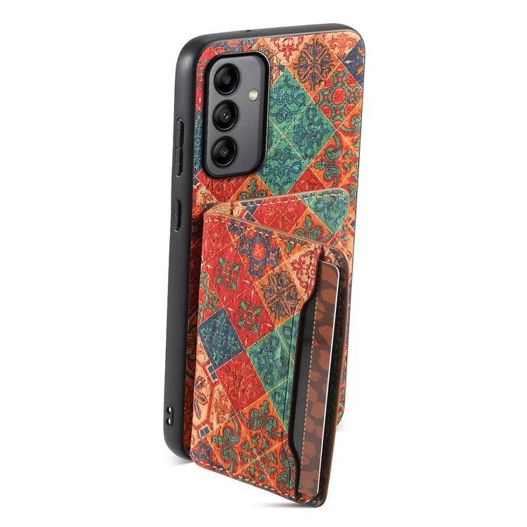 For Samsung Galaxy A05s 4G Case Colorful Florals Leather Back Cover with Card Holder Kickstand