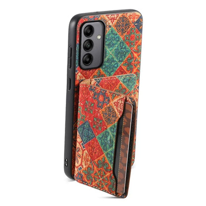 For Samsung Galaxy A05s 4G Case Colorful Florals Leather Back Cover with Card Holder Kickstand