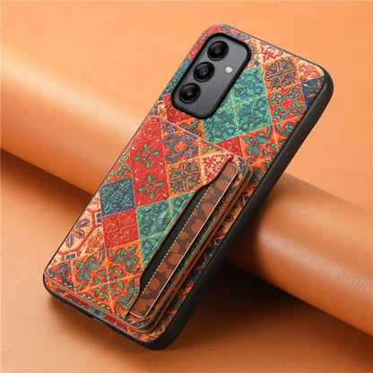 For Samsung Galaxy A05s 4G Case Colorful Florals Leather Back Cover with Card Holder Kickstand