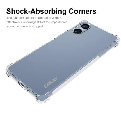 ENKAY HAT PRINCE For Sony Xperia 10 VI Case Reinforced Corners Clear TPU Phone Cover