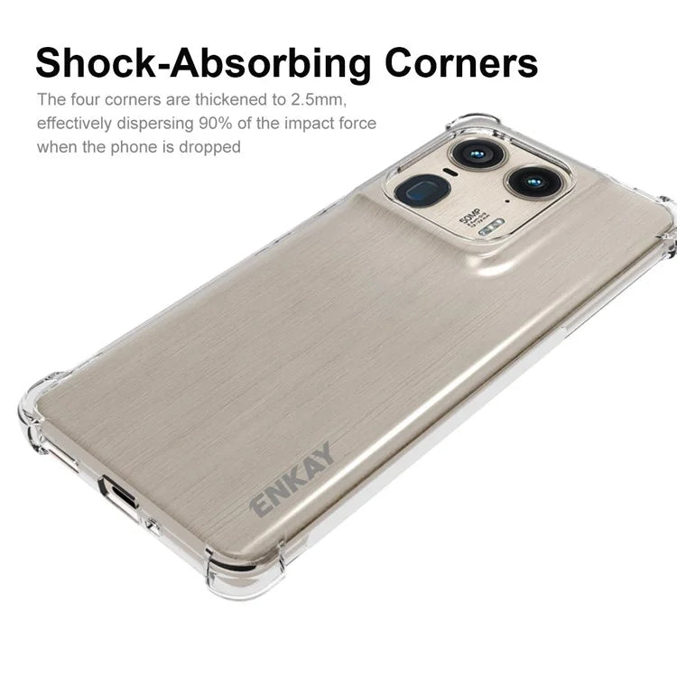 ENKAY HAT PRINCE For Motorola Edge 50 Ultra 5G / Moto X50 Ultra 5G Case Anti-Slip Strips Soft TPU Phone Cover